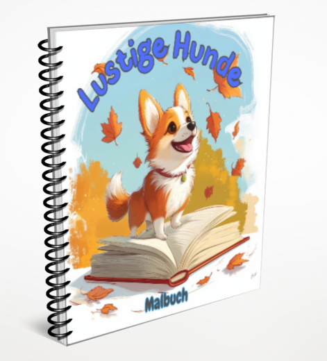 Lustige Hunde Malbuch.