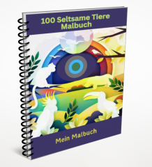 100 Seltsame Tiere Malbuch.