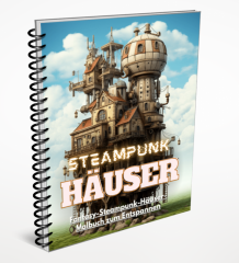 Steinzeit Häuser Malbuch.