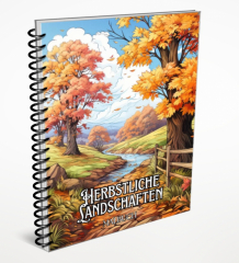 Herbstliche Landschaften Malbuch.