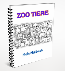 Zoo Tiere Malbuch.