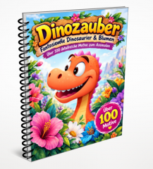 Dinozauber – Fantasievolle Dinosaurier & Blumen.