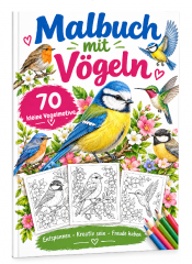 70 Vogelarten-Ausmalvorlagen.