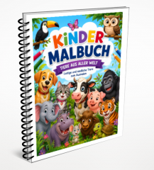 Kinder Malbuch – Tiere aus aller Welt.